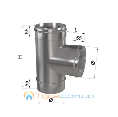 Тройник 90°