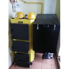 Монтаж пеллетного котла 35 кВт